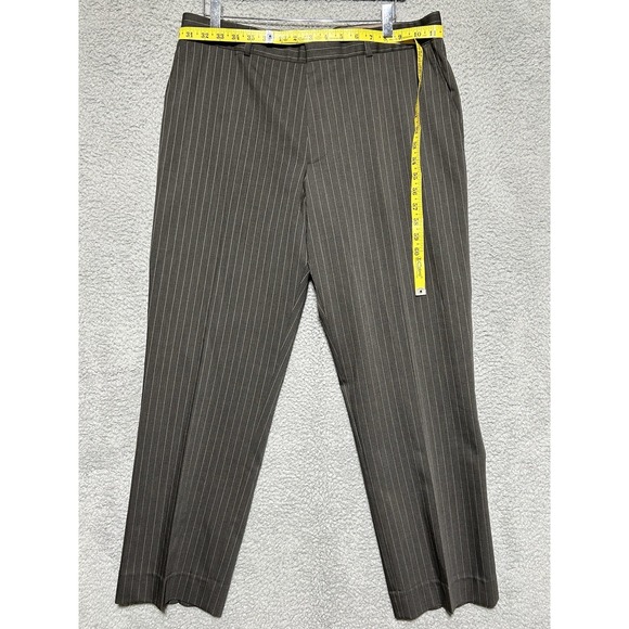 Hugo‎ Boss Virgin Wool Blend Pinstripe Dress Pants Pleated Gray 36x30 - Picture 5 of 14
